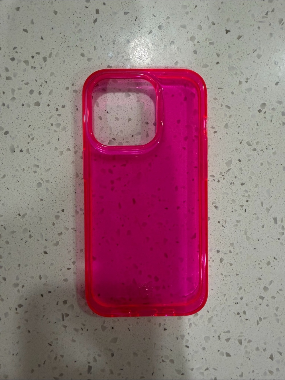 Pink Transparent Protective Phone Case - iPhone 14 Pro